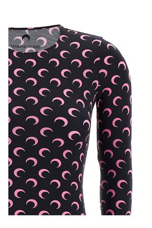 T-shirt in tessuto elasticizzato MARINE SERRE | WTS006ACJER0001BK90